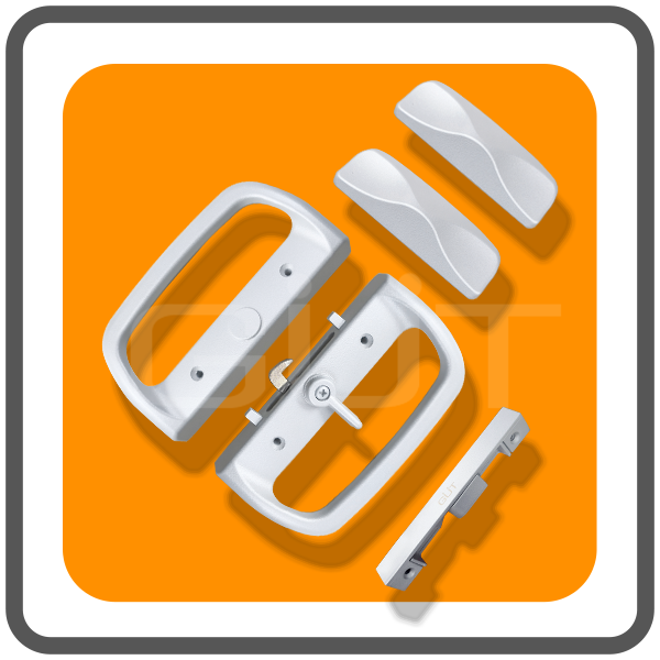 มือจับล็อคประตูบานเลื่อนคู่ ระบบ Single Lock แบบไม่มีกุญแจ - Image 3