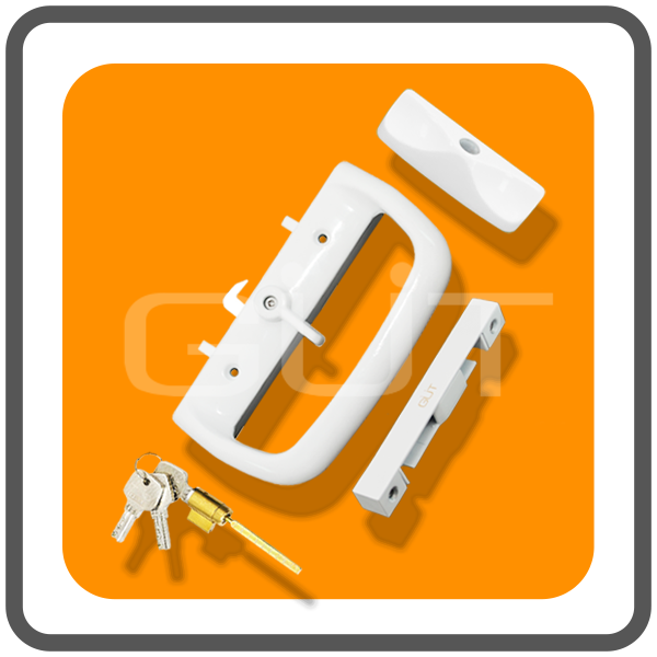 มือจับล็อคประตูบานเลื่อนเดี่ยว ระบบ Single Lock แบบมีกุญแจ - Image 2