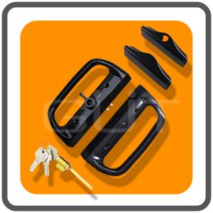 มือจับล็อคประตูบานเลื่อนคู่ Standard-D ระบบ Multipoint Lock แบบมีกุญแจ
