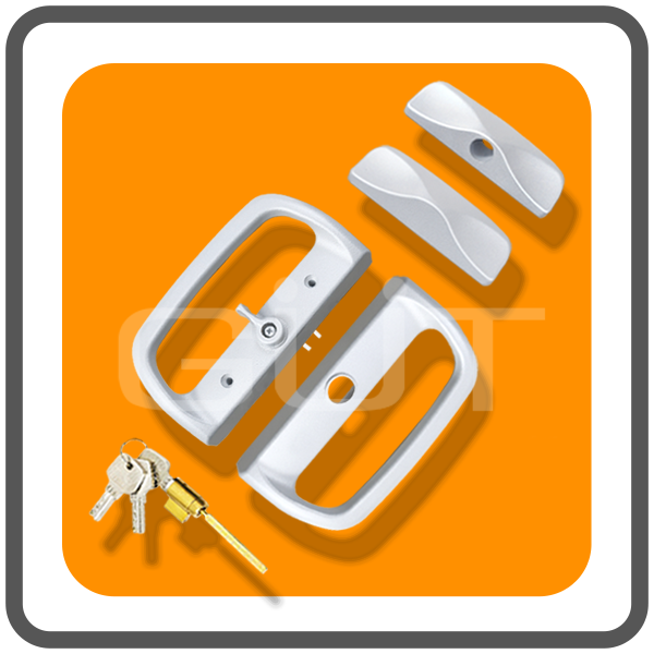 มือจับล็อคประตูบานเลื่อนคู่ Standard-D ระบบ Multipoint Lock แบบมีกุญแจ - Image 3