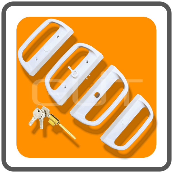มือจับล็อคประตูบานเลื่อนคู่ Standard-D ระบบ Multipoint Lock แบบมีกุญแจ (มือจับ D 4 ด้าน ในบ้าน 2 : นอกบ้าน 2) - Image 2