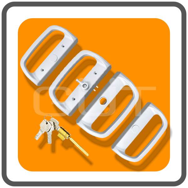 มือจับล็อคประตูบานเลื่อนคู่ Standard-D ระบบ Multipoint Lock แบบมีกุญแจ (มือจับ D 4 ด้าน ในบ้าน 2 : นอกบ้าน 2) - Image 3
