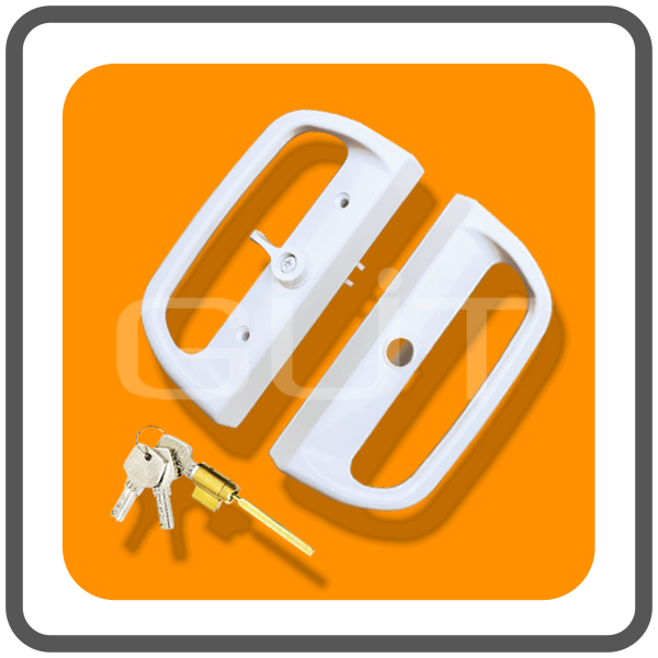 มือจับล็อคประตูบานเลื่อนเดี่ยว Standard-D ระบบ Multipoint Lock แบบมีกุญแจ (มือจับ D 2 ด้าน ในบ้าน 1 : นอกบ้าน 1) - Image 2