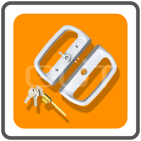 มือจับล็อคประตูบานเลื่อนเดี่ยว Standard-D ระบบ Multipoint Lock แบบมีกุญแจ (มือจับ D 2 ด้าน ในบ้าน 1 : นอกบ้าน 1) - Image 3
