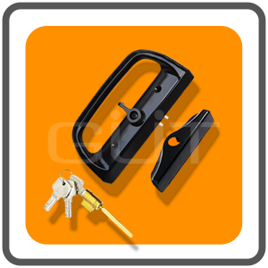 มือจับล็อคประตูบานเลื่อนเดี่ยว Standard-D ระบบ Multipoint Lock แบบมีกุญแจ