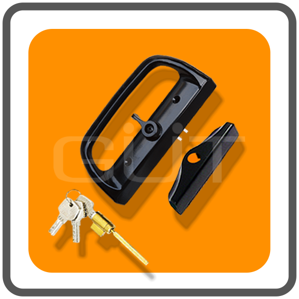 มือจับล็อคประตูบานเลื่อนเดี่ยว Standard-D ระบบ Multipoint Lock แบบมีกุญแจ
